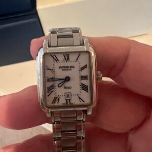 Raymond Weil Tank Style Stainless Steel Watch